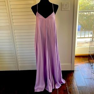 Elegant Lavender Spaghetti Strap Dress